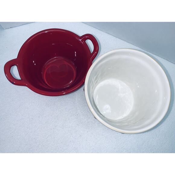 2 piece Cracker Barrel Sweet & Savory Candy Basket Ice Cream/ Fruit Dish Ceramic - Picture 5 of 9